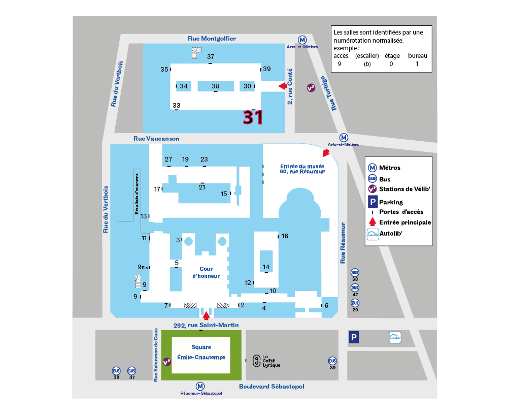 Paris 3e accès 31 plan Plan d'accès à l'accès 31
